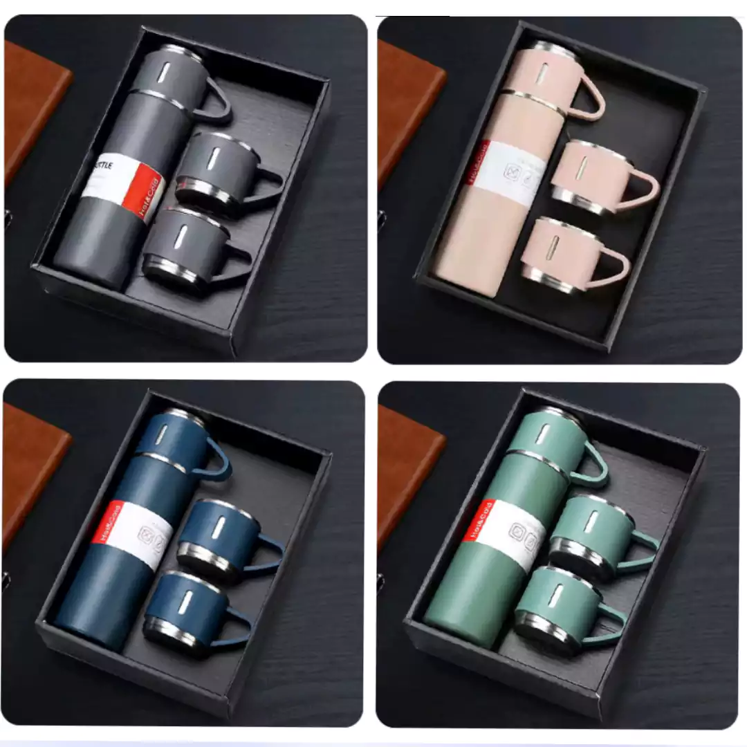 فلاسک و لیوان مدل hot-cold گنجایش 0.5 لیتر بسته 3 عددی